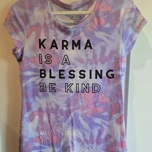 Tie-Dye Graphic Tee - Purple and Pink